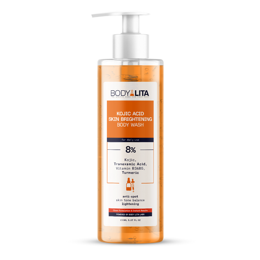 BodyLita Kojic Acid Brightening Body Wash with Turmeric & Lemon Peel, Dark Spot Corrector