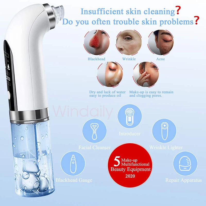 2025 Blackhead Remover Pore Vacuum Cleaner Electric Micro Small Bubble Facial Cleasing Machine USB Rechargeable Beauty Device