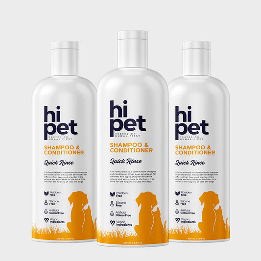 HiPet Conditioning Shampoo Set, 3-Pack Bundle
